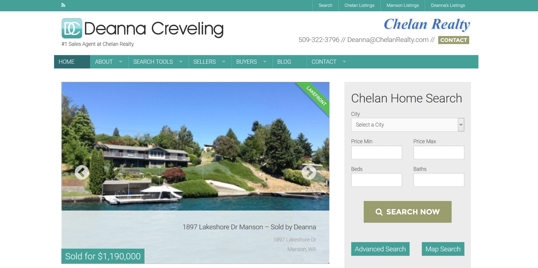 Lake Chelan Real Estate Website