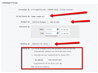 Facebook Ad Pricing