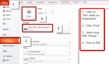 print to pdf from powerpoint