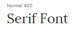 Serif Font