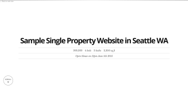 Spacious Single Property Website