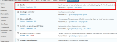 Wordpress plugins leadin