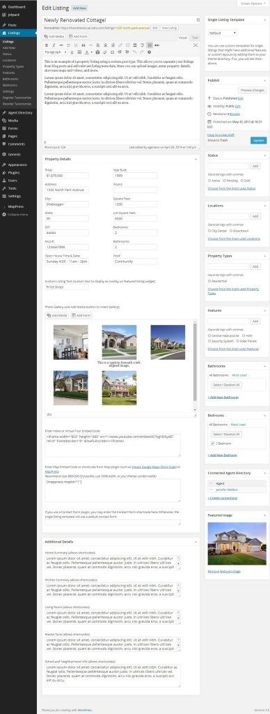 Mpress listing property details