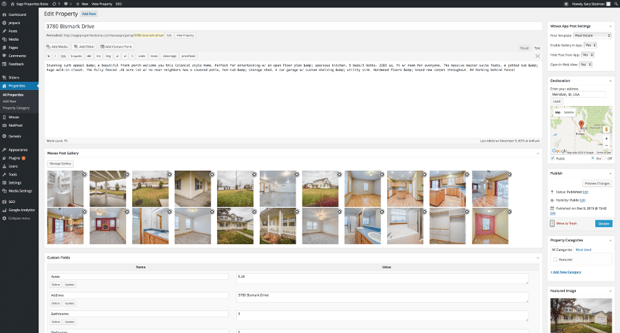 WordPress - Edit Property Post
