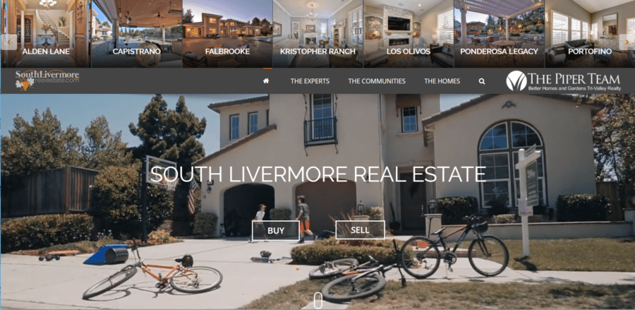 livermore CA Custom Real Estate Website
