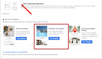 Facebook Ad Fullscreen Experience
