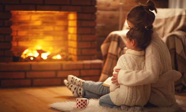 a fireplace is where you bond with family