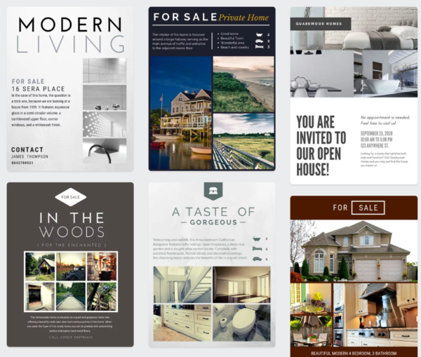 canva real estate flyers