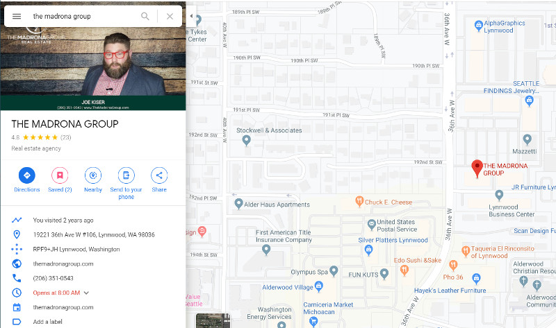Google Maps local seo search