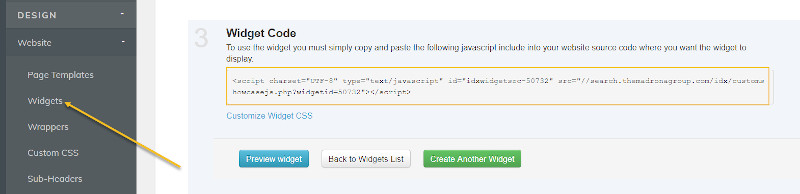 Custom Search Widget Code