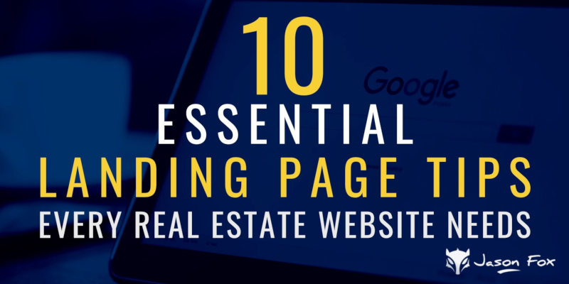 landing page tips for real estate websites