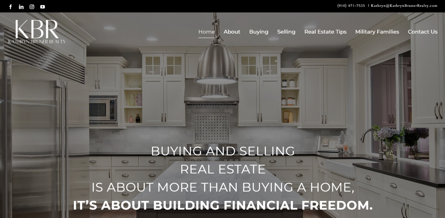 Kathryn Bruner Realty North Carolina WordPress real estate website