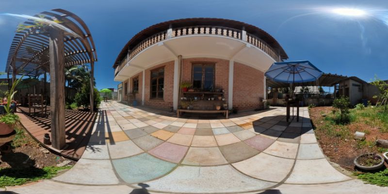 360 distorted image of home
