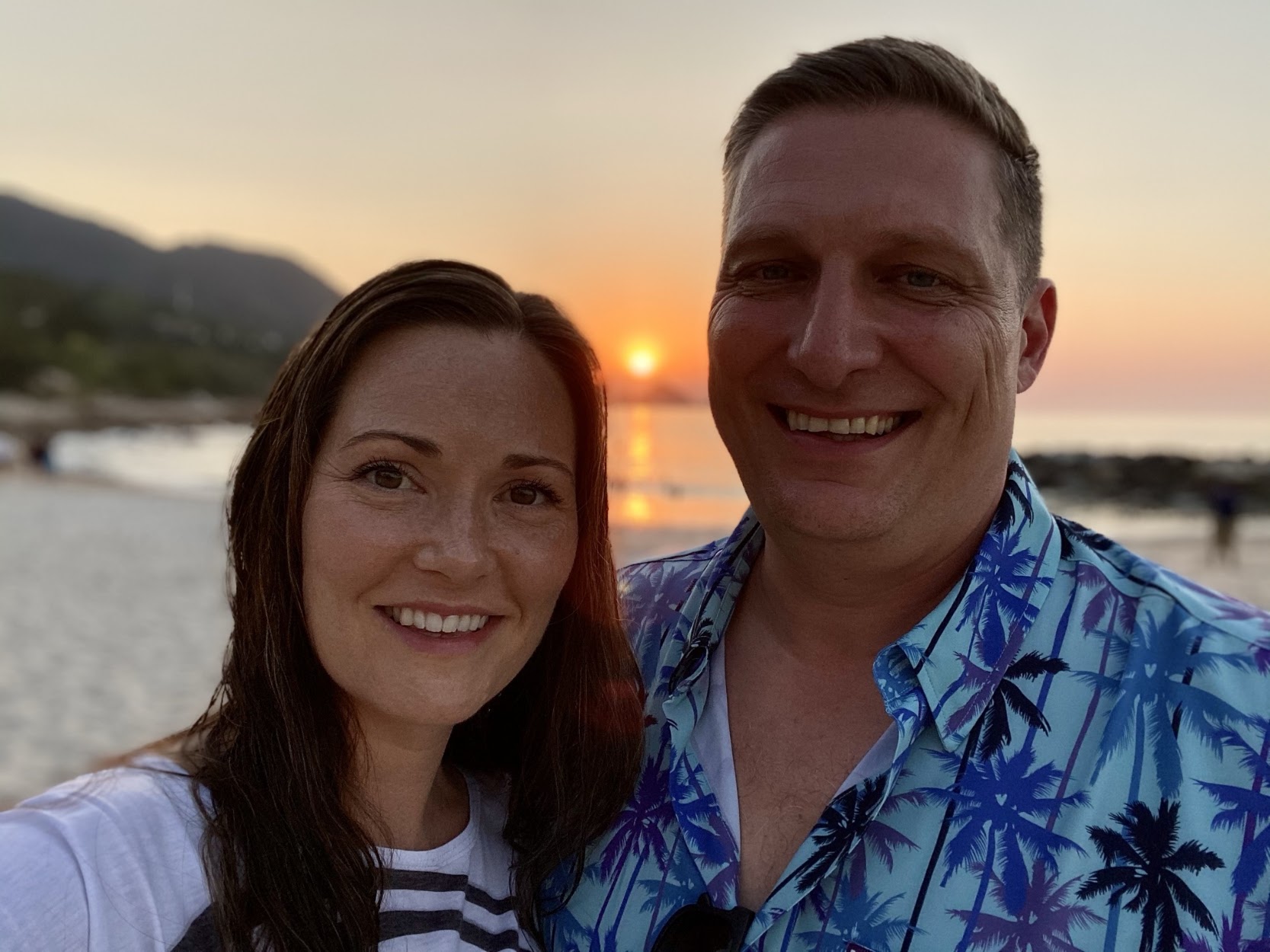 Jason and Sarah at sunset